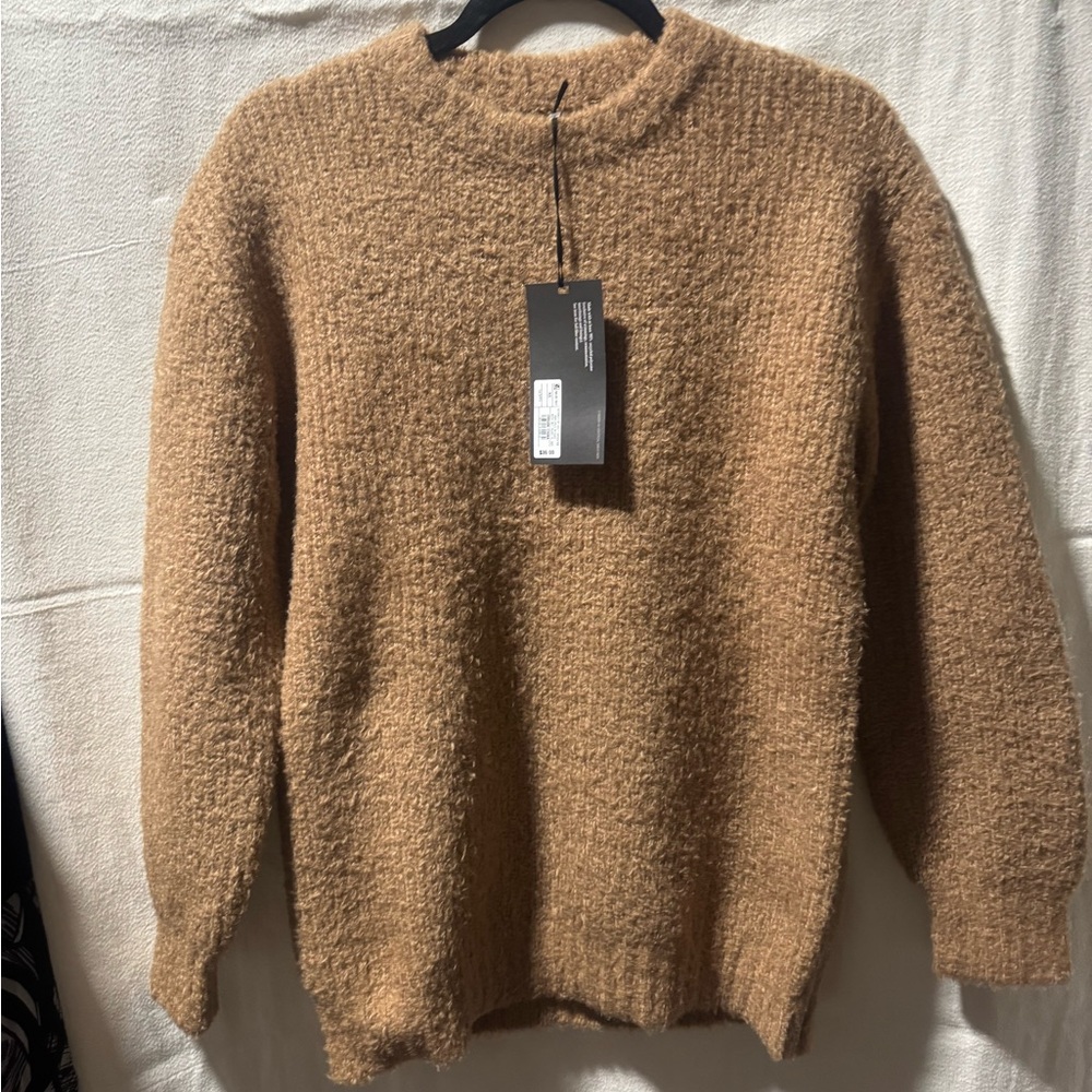 Cozy Tan Crew Neck Sweater